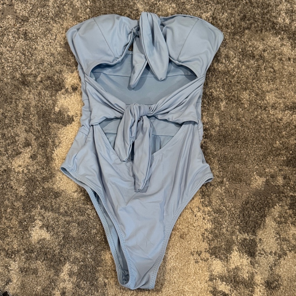 Light Blue One-Piece Swimsuit